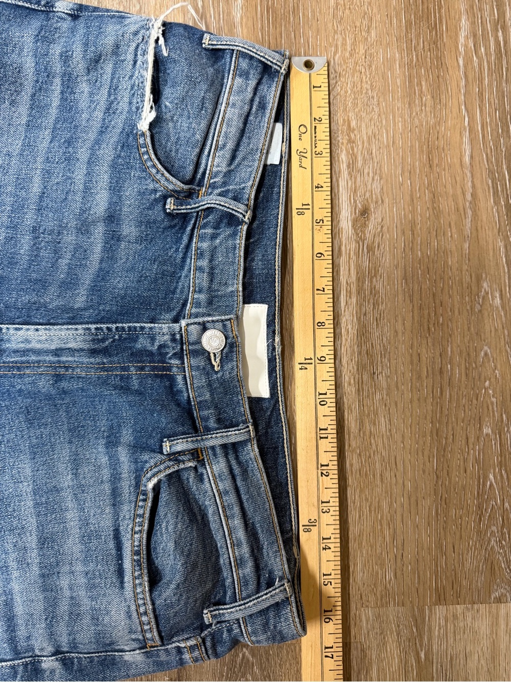 MOTHER Superior The Hustler Women’s Sz 33 High Rise Cropped Straight Jeans READ* - Picture 11 of 16